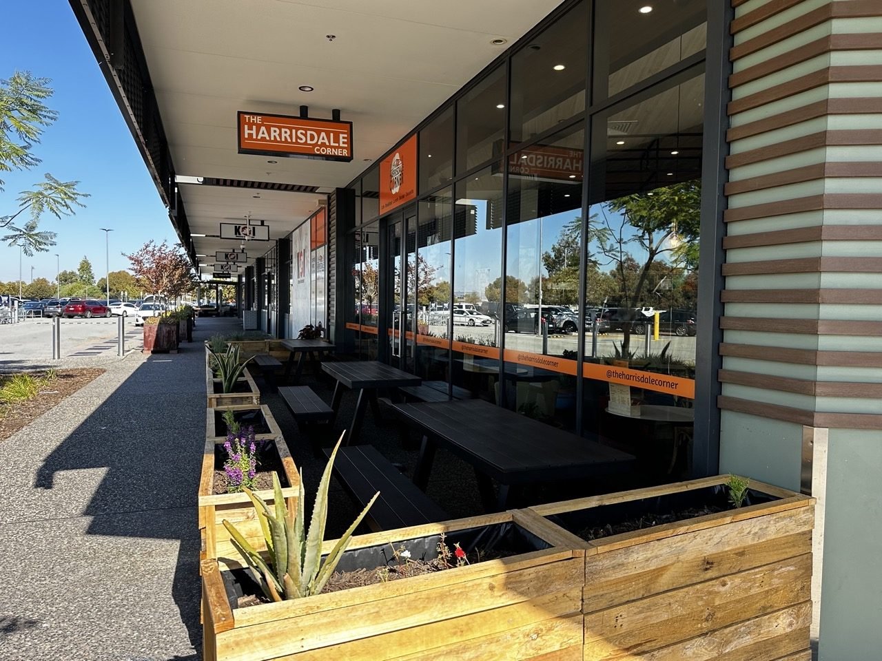 Outdoor seating at The Harrisdale Corner